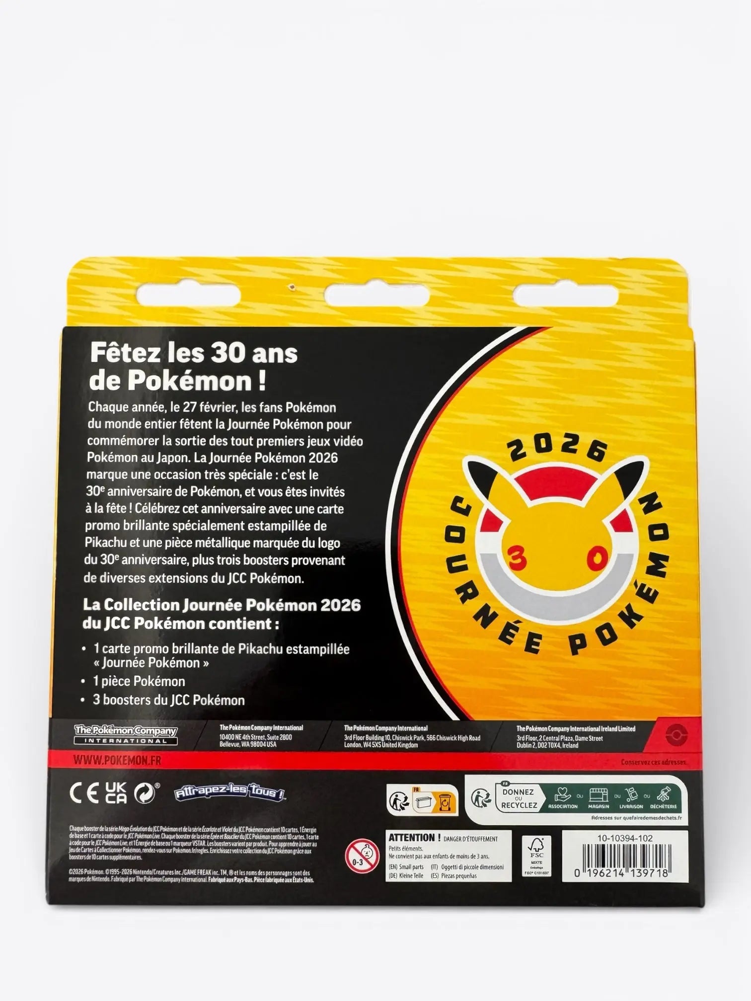 Coffret Pokémon Day - 30 ans Pikachu - Français GradeTen