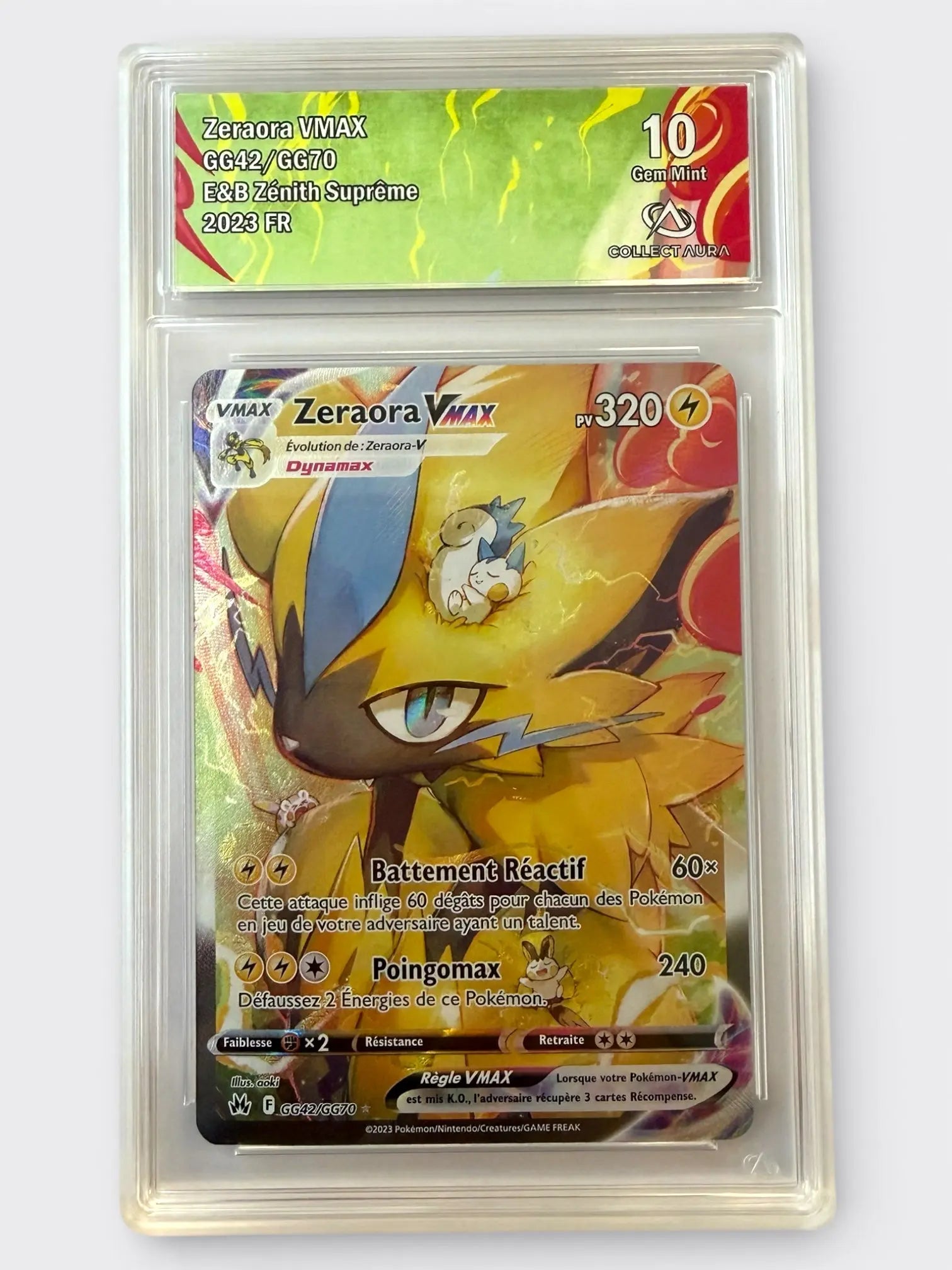 Carte Gradée - Zénith Suprême - EB - Zeraora Vmax GradeTen