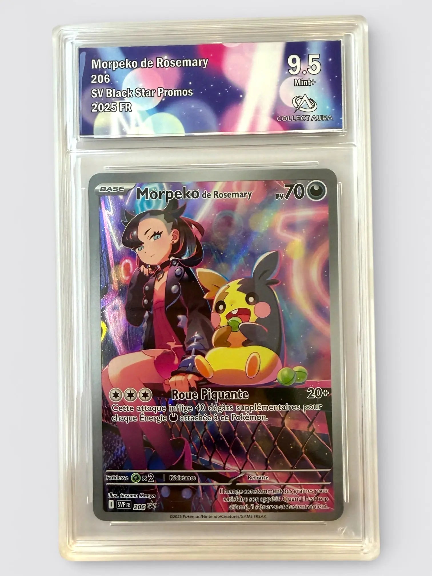 Carte Gradée - Promo Black Star - EV - Morpeko de Rosemary GradeTen