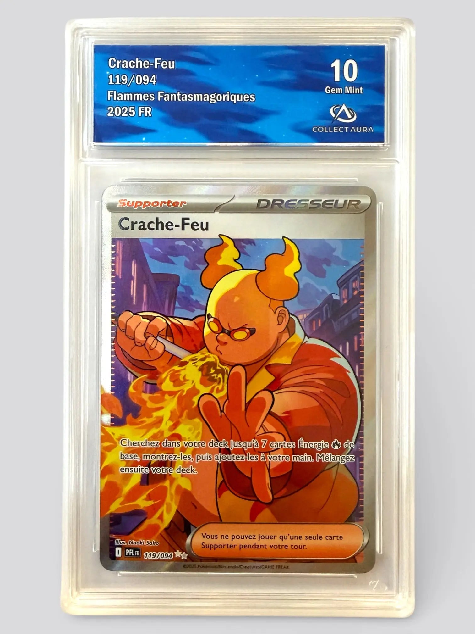 Carte Gradée - Flammes Fantasmagoriques - ME - Crache-Feu GradeTen